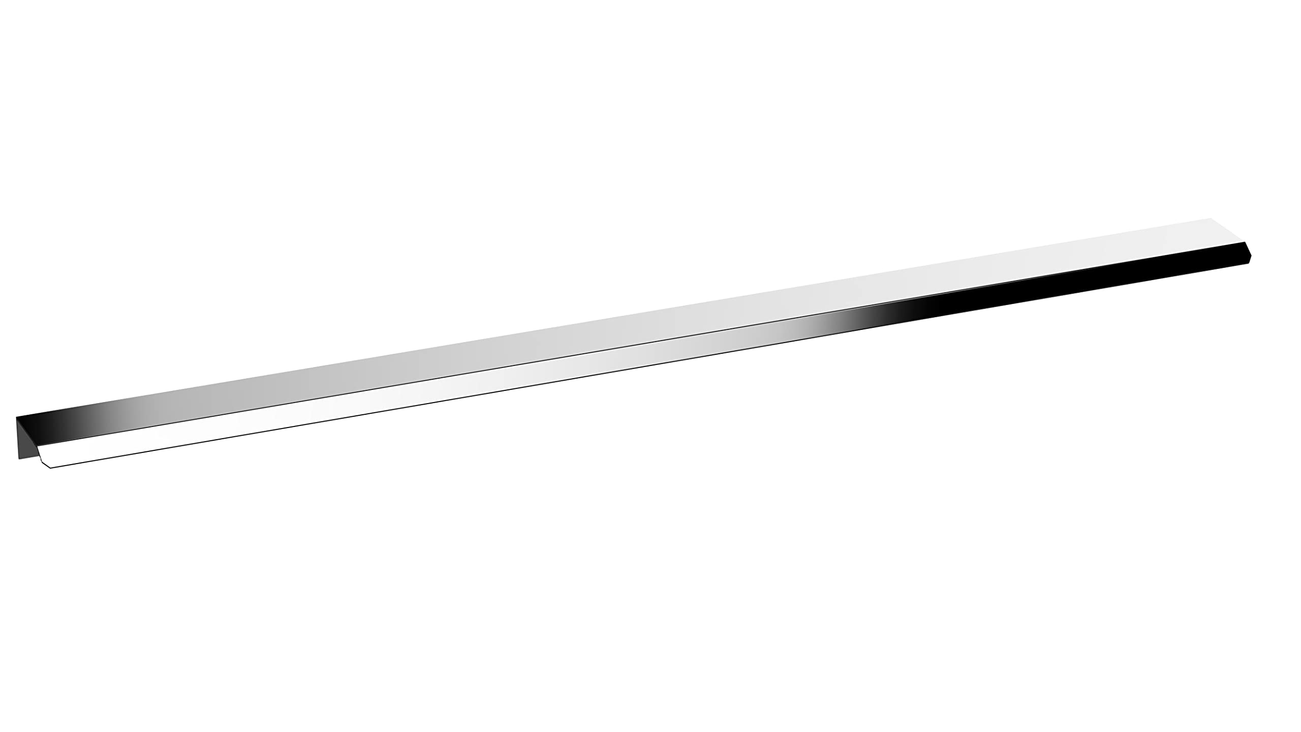 Nuie Chrome H126 Modern Bathroom Furniture Finger Pull Handle, 500Mm,