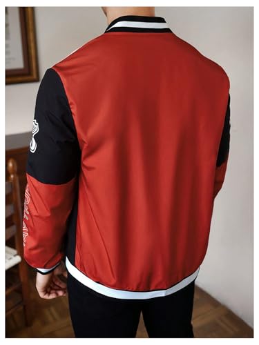 SOLY HUX Men's Button Down Graphic Varsity Jackets Racing Motorcycle Outerwear Streetwear3