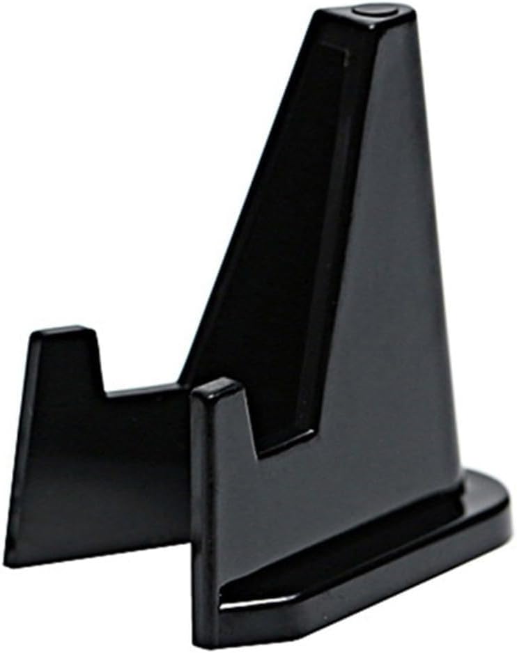 20 Pcs Coin Display Stands Small Round Square Cases, Identification Box Holders with Easel Base Home Office Counter(black)