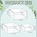 Jerify 6 Pcs Acrylic Risers Display Stands, 5.91'' 5.12'' 3.54'', Clear Square Nesting Pedestal Shelf with Hollow Bottom for Tabletop Jewelry Display, 3 Sized