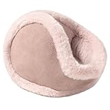 [Karcusiny] イヤーマフ 耳当て ボア ファー 折りたたみ 防寒 暖かい コンパクト しまえる 収納 レディース メンズ キャンプ アウトドア 痛くならない 寒さ対策 耳あて (薄いピンク)