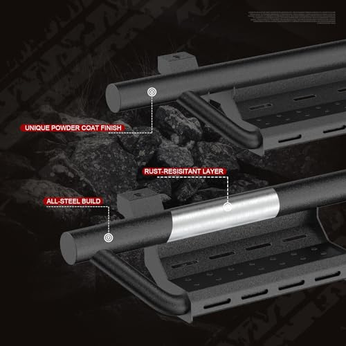 Estribos para Jeep Wrangler JK 2007-2018 2 pasos 6 pulg miniatura 6