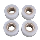 Nastro professionale per innesto di alberi, 3 mm x 100 m, pellicola elastica in PE, per frutta, verdura, agrumi, uva, cintura da giardinaggio senza nodi, colore bianco, confezione da 4