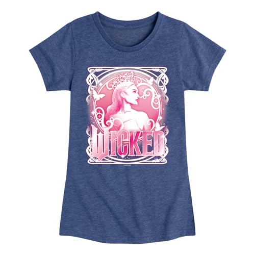 HYBRID APPAREL Wicked - Glinda Portrait - Girls Toddler and Youth Fitted Short Sleeve Graphic Tee