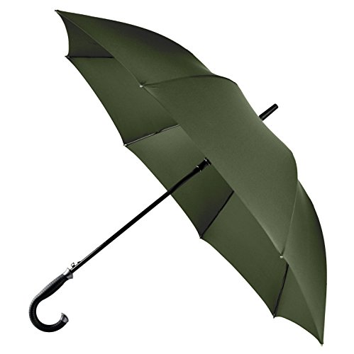 LifeTek Kingston FX1 Windproof Golf Umbrella - Large 54 Inch Automatic Open Umbrella for 2 People, Comfort Grip Classic Cane Style Handle, Fast Drying Canopy, Premium Quality Construction