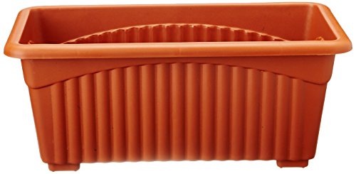 Easy Gardening Utiliko Plastic Royal 2 Rectangle Pot (Brown, Standard, Pack Of 6)