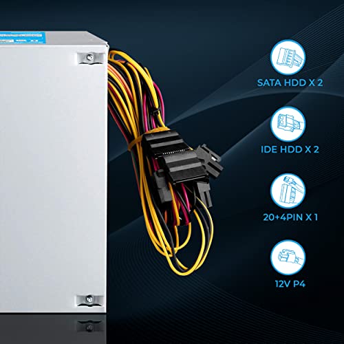 Foxin FPS-500S SMPS with 20 Plus 4 Pin Connector, Multiple Protection, Stable Power Output, Optimal Performance and Reliability | 200 Watt | BIS... - Image 3