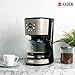Haden 12 Cup Programmable Drip Coffee Maker Coffee Machine Bundled with Dorset 4 Slice Wide Slot Stainless Steel Toaster, Putty & Chrome