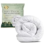 Sleep&Snuggle Luxurious Hollowfibre Anti-Allergy Duvet/Quilt-Superior soft touch Pure poly-cotton casing, Hypoallergenic, Lightweight Duvet (15 Tog, Double)