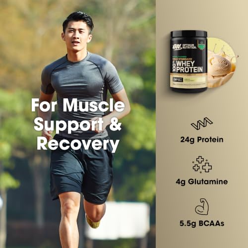 Optimum Nutrition Gold Standard Whey Protein Powder, Vanilla, 1.02 LB | 24g 100% Whey Protein Per Serving, Naturally Flavored, Gluten Free, Easy Mixing, No Artificial Flavors, Colors, or Sweetners - image 4
