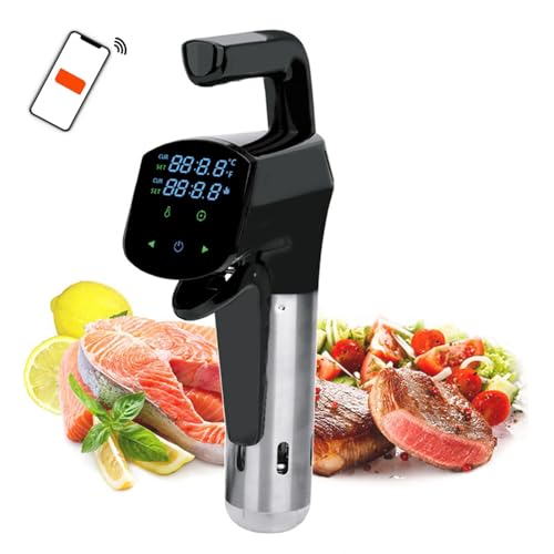 Cocina Sous Vide, Máquina de Precisión Sous Vide de Alta Potencia de 1800 W, IPX7 a Prueba de Agua, Control de Aplicación Wifi, Circulador de Inmersión con Temperatura Precisa y Abrazadera Ajustable