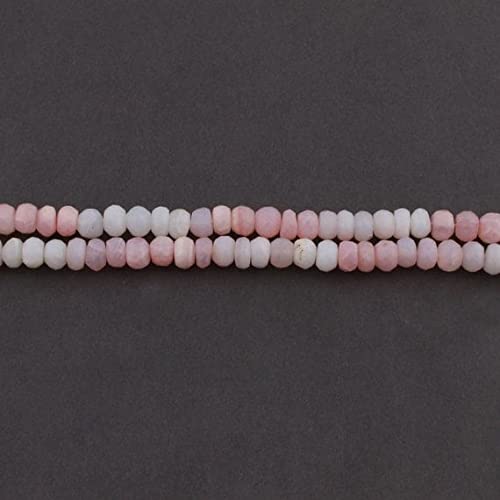 Perles opale rose rondelles 7mm pour réparer et personnaliser vos colliers