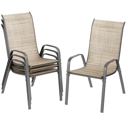 TLSUNNY Textilene Outdoor Dining Chairs