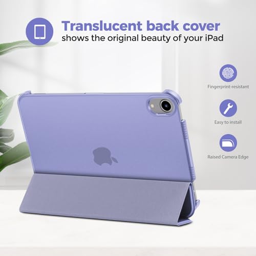 Image of ProCase Smart Case for iPad mini 7 A17 Pro 2024 /Mini 6 2021 8.3 inch -Lightpurple