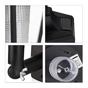 Relaxdays Solar Wandlaterne im 2er Set, nostalgische LED Solarlampe für draußen, energiesparend, wasserdicht, schwarz – Bild 9