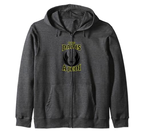 Sweat Star Wars This Dad Is A Jedi à capuche zippé noir pour homme