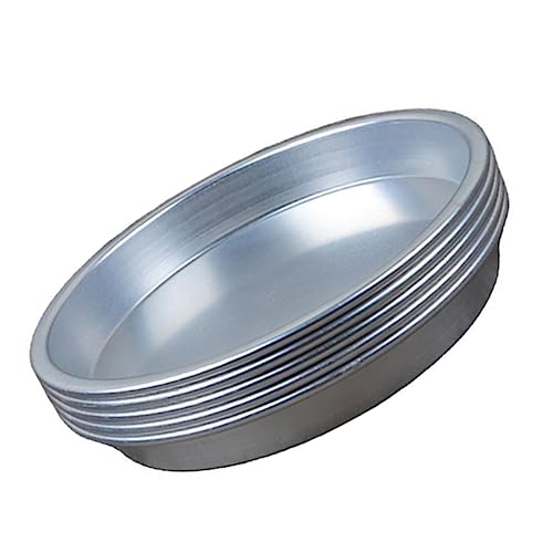 MUCKLILY 5 Pcs Aluminium Alloy Multi Purpose Dinner Plates Bbq Accessories for Picnics Camping Outdoor Parties Family Gatherings and Food Serving