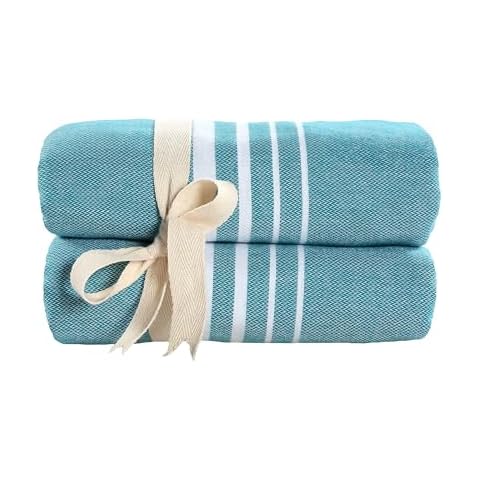 Cacala Turkish Beach Towel Quick Dry Prewashed for Soft Feel Extra Large Peshtemal for Bathroom, Travel, Pool and Swim, Paradise Series, 37 in x 70 in Cover