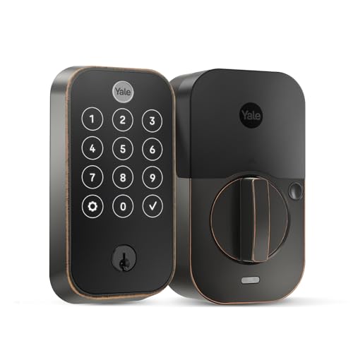 Security Lock 2 Touch Deadbolt, Oil Rubbed Bronze Biometric Fingerprint Entry Door Lock with Digital Keypad for Code Entry (No Wi-Fi) - Yale YRD420-F-BLE-0BP