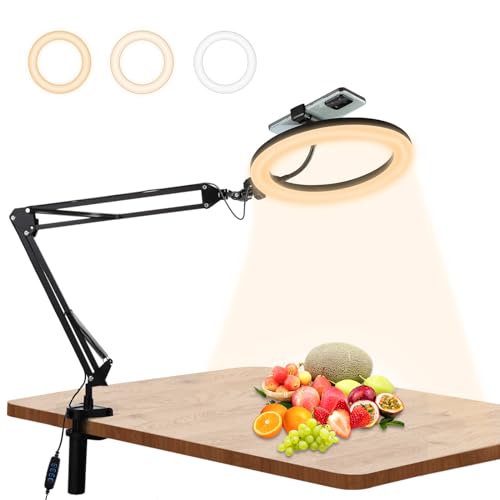PULUZ LEDOCgA[ 26cm ՎBepCg X}zX^h BeƖCg Nbv PxCg 3200-5600KFx 3F[h&10iK USBd ]\ ƖCg DCg zoom/webc/I