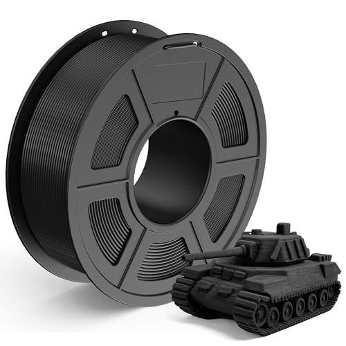 TECBEARS PLA Filament 1.75mm, Neatly Wound 3D Printer Filament, Dimensional Accuracy +/- 0.02 mm, 1Kg Spool(2.2 lbs), Fits for Most FDM 3D Printers, Black