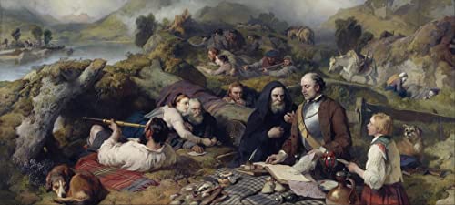 Image sur Toile Nordique Peinture de Landseer 60x90cm pour Chambre