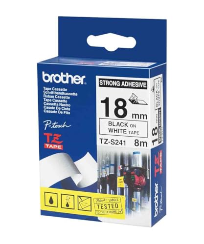 Ruban d'étiquetage Brother noir blanc rouleau longue durée pour gestion d'archives