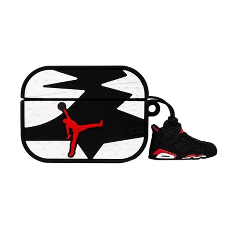 Image of Cartoon Silicone Case Compatible with Apple AirPods Pro 2 Case Cover - Cute 3D Shockproof 360 Protective Skin Cover with Keychain | AirPods Pro 2nd Gen Case (J-Don White)