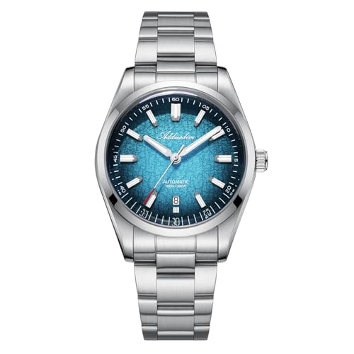 Image of ADDIESDIVE Mens Watch Automatic NH35 /8215 200M Luminous Easy to Read Dial Wrist Watch Minimalist Fashion Simple Watch Analog Date with Leather Strap and Bracelet