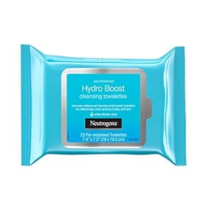 Neutrogena Hydro Boost Cleanser Facial Wipes, 25 Count (Pack of 3)