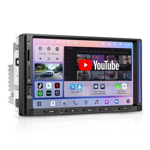 ATOTOZONE S8 Gen4 7-Inch Android Double DIN Car Stereo With 4G LTE and Wireless CarPlay