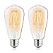 Bonlux E27 ST64 6W 12V Retro/Vintage Edison LED Glühbirne Warmweiß 2700K 600Lumen Antike LED Filament Lampe 360°Abstrahlwinkel Fadenlampe Ersetzt zu 60W Halogenlampe für Bars Hotels Cafés (2Stück)