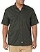 Dickies Men's Short-Sleeve Work Shirt, Olive Green, Large