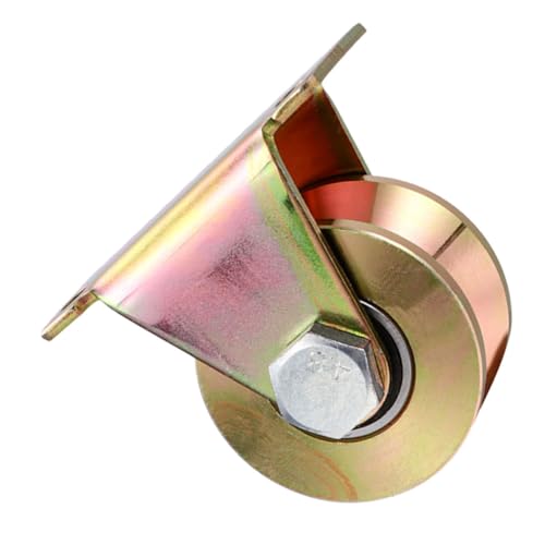 Alipis Groove Caster Wheel Heavy-Duty Pulley for Wire Rope Thickened Design for Smooth Industrial Settings High Load Capacity for Sliding Gates and Equipment