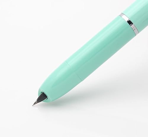 Vista 3 de OASO K016 - Juego de pluma estilográfica retráctil de 0.020 in con 4 cartuchos de tinta azul, escritura suave para estudiantes escolares