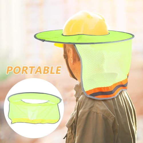 Protector solar para cuello de alta visibilidad, accesorio reflectante de malla para casco 4