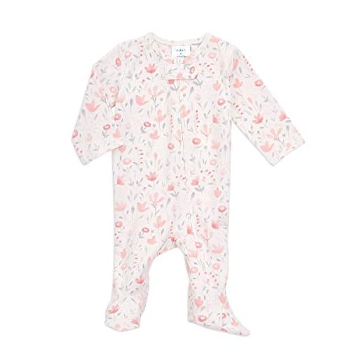 aden + anais Baby Comfort Stickad Footie One Piece, Onesie Footie Pyjamas för spädbarn, nyfödd och spädbarn långärmad sovdräkt – supermjuk bomullsrik kroppsdräkt, 3-6 månader, flerårig