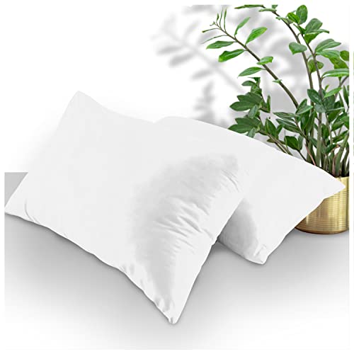 GC GAVENO CAVAILIA Housewife Pillowcases 2 Pack Breathable Standard Pillow Cases Plain Pillow Covers With Envelop Closure White 74X48 Cm 708643
