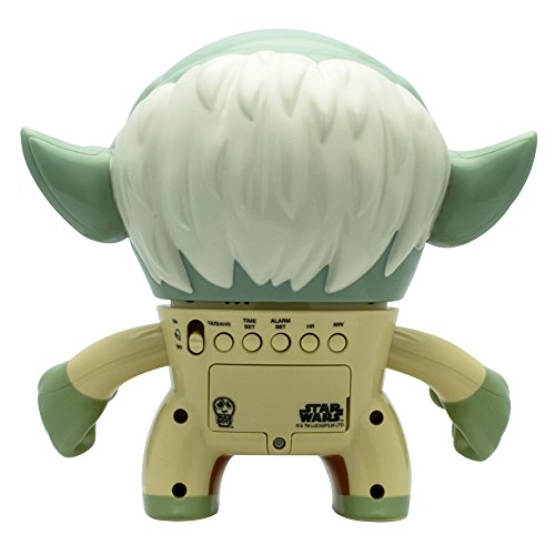 image for BulbBotz Star Wars 2020206 Yoda Kids Light up Alarm Clock | Green/Brow