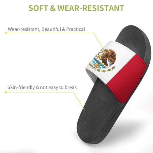 U.S.A Mexican Flag Men's Bathroom Slippers Shower Indoor Home Beach Outdoor Shoes for Women3