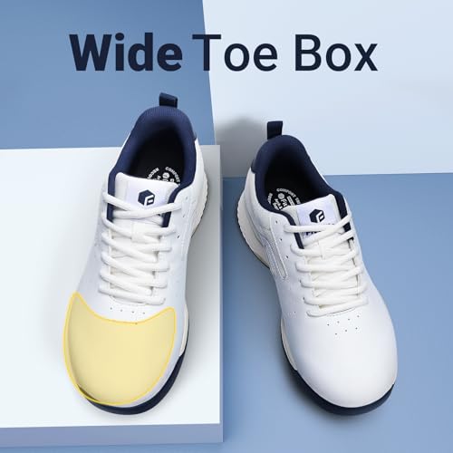 Image of FitVille Professional Mens Golf Shoes Extra Wide Spiked Golf Shoes for Men Waterproof