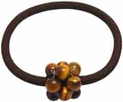 Amazon | 金運 パワーストーン ヘアゴム タイガーアイ 天然石