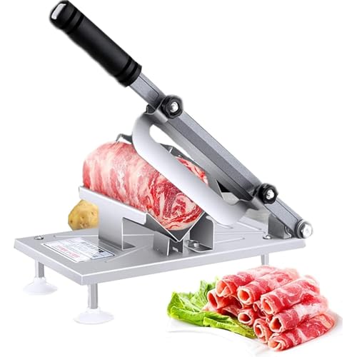 YMXEURSC Máquina rebanadora de Verduras y Carne de Acero Inoxidable Manual para Alimentos comerciales domésticos(200mm)