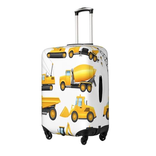Construction Trucks Crane Bulldozer Luggage Cover for Suitcase, Suitcase Cover Protector Fit 29-32 Inch Luggage Travel Accessories, XL2