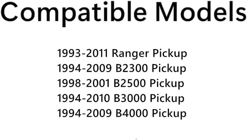 Driver Left Side Door Window Door Glass Compatible with Ford Ranger Pickup 1993-2011 / Mazda B3000 B4000 B2500 B2300 Pickup 1994-2010 Models