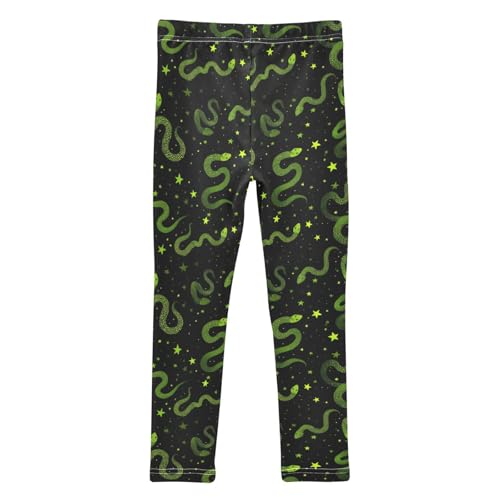 Girls Leggings Soft Toddler Ankle Length Bottoms Snakes Kids Dance Yoga Pants 4-10 Years2