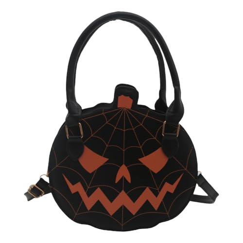 Halloween Purse Pumpkin Crossbody Bag, PU Leather Pumpkin Purse for Women, Novelty Shoulder Bag for Halloween Parties, Adjust