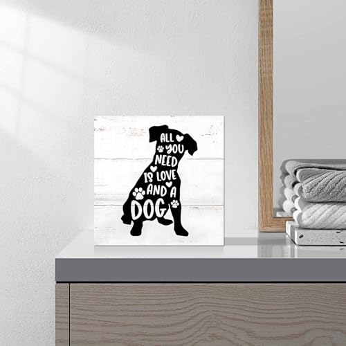 All-You-Need-is-Love-and-a-Dog-Rustic-Dog-Wood-Box-Sign-Desk-Decor-Funny-Dog-Wooden-Box-Block-Sign-Decorations-for-Home-Tabletop-Desk-Decor-Dog-Lover-Gifts-5-X-5-Inch All You Need is Love and a Dog Rustic Dog Wood Box Sign Desk Decor Funny Dog Wooden Box Block Sign Decorations for Home Tabletop Desk Decor Dog Lover Gifts 5 X 5 Inch