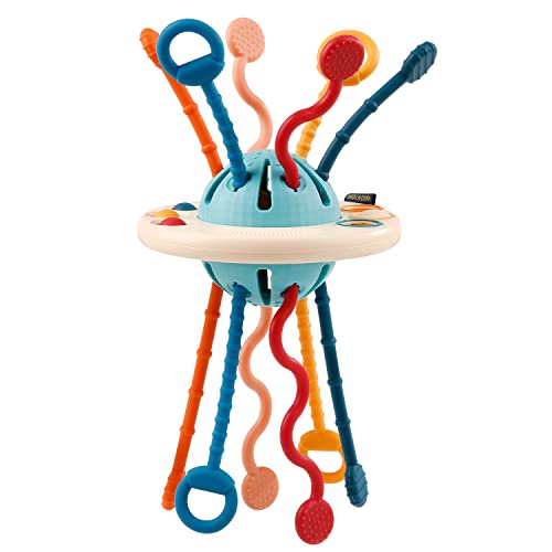 Image of Baby Montessori Toys for 6-12 12-18 Months, Food Grade Silicone Pull String Toys for 1 Year Old, Travel Toys Sensory Toys for Toddlers, Gift for Boys & Girls 8 9 10 Months