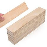 EXAOMBLE 12 Pezzi Assi Rettangolari in Legno di Pino Cirmolo Non Finito 20x4 Cm per Artigianato, Tavole Grezze Leggere Texture Naturale per Pittura e Decorazioni Fai da Te